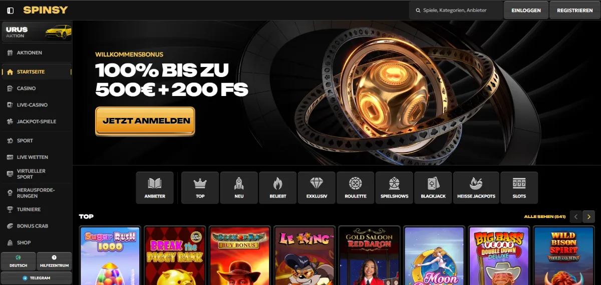 Spinsy – Wo 11.500+ Slots für dauerhafte Power Action ohne LUGAS sorgen